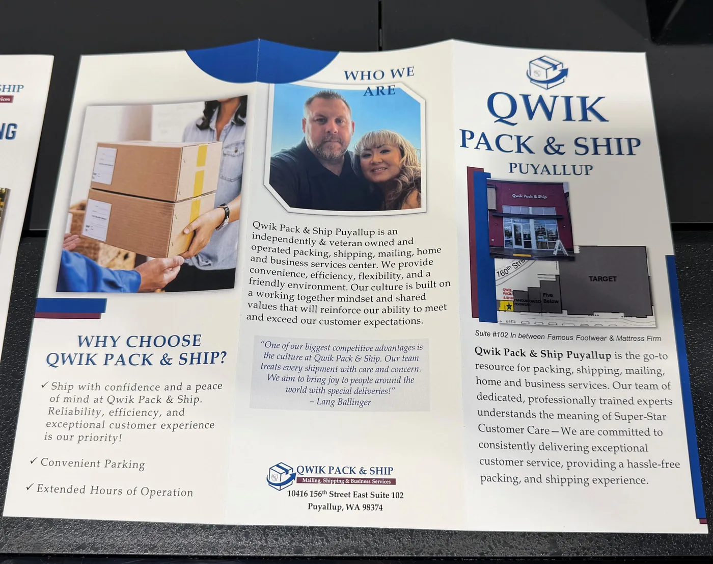 Tri-fold brochure example