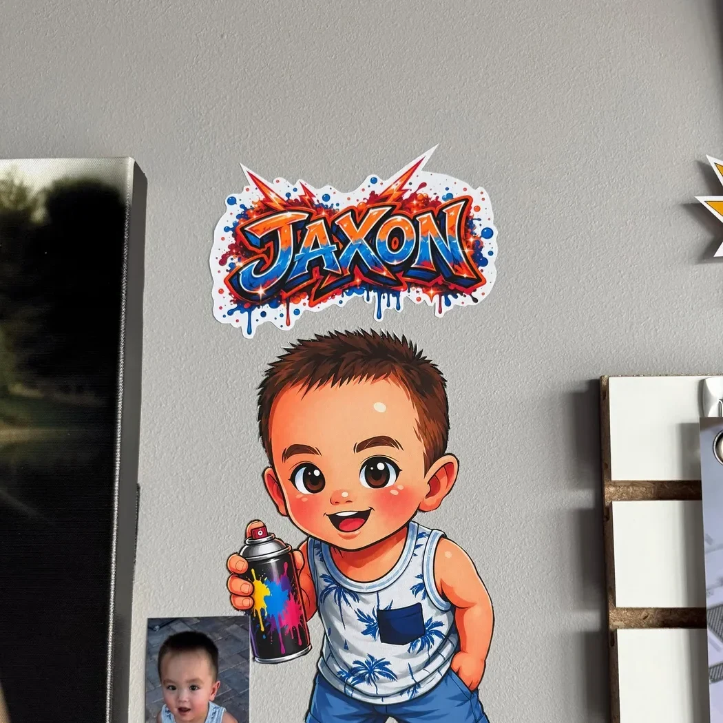 Custom character wall crawler print example