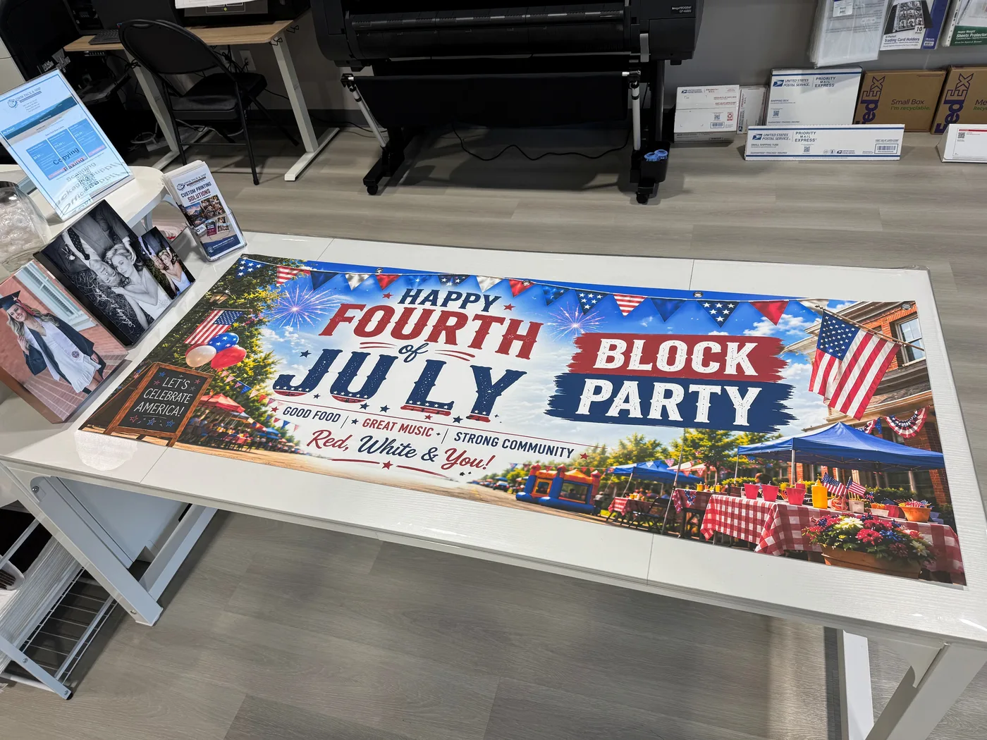 Custom large-format banner example